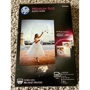 HP Premium Plus Photo Paper 4x6 Glossy CR668A Inkjet 80lb FEW PAGES MISSING